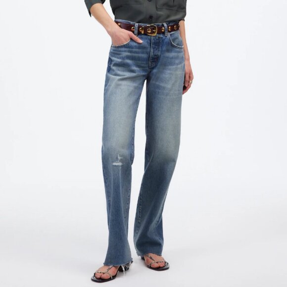 Madewell Dean Easy Straight Jean, Monessen Wash, 26 - Picture 2 of 9